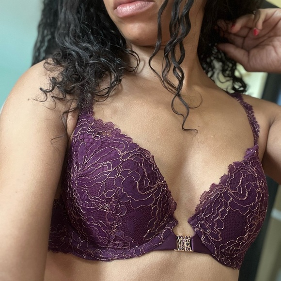 Savage X Fenty Late Night Purple ROMANTIC CORDED LACE PUSH-UP BRA & Garter Skirt - Picture 15 of 15